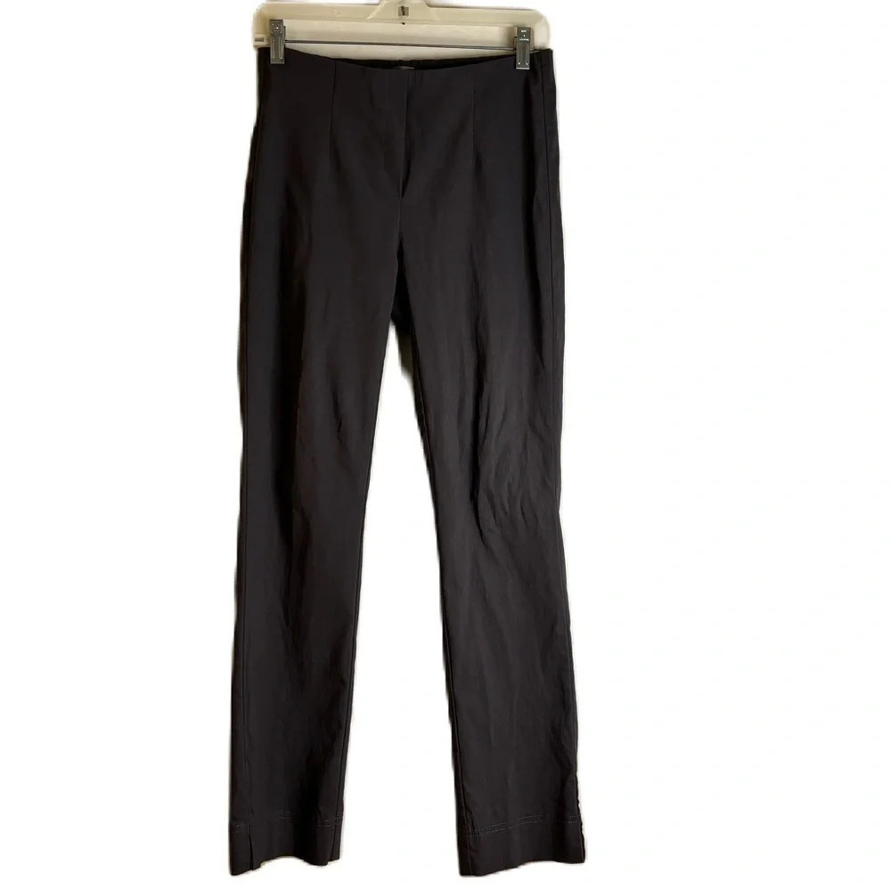 Stehmann Women's Ina Straight Stretch Pull On Grey Pants Size 4